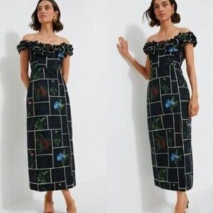 NWT Tuckernuck Suze Fresher Buds midi dress 8 M